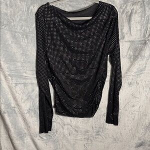 Black Top women’s 3X I think‎ a 2x/ 3x with Silver Accents sheer goth Halloween